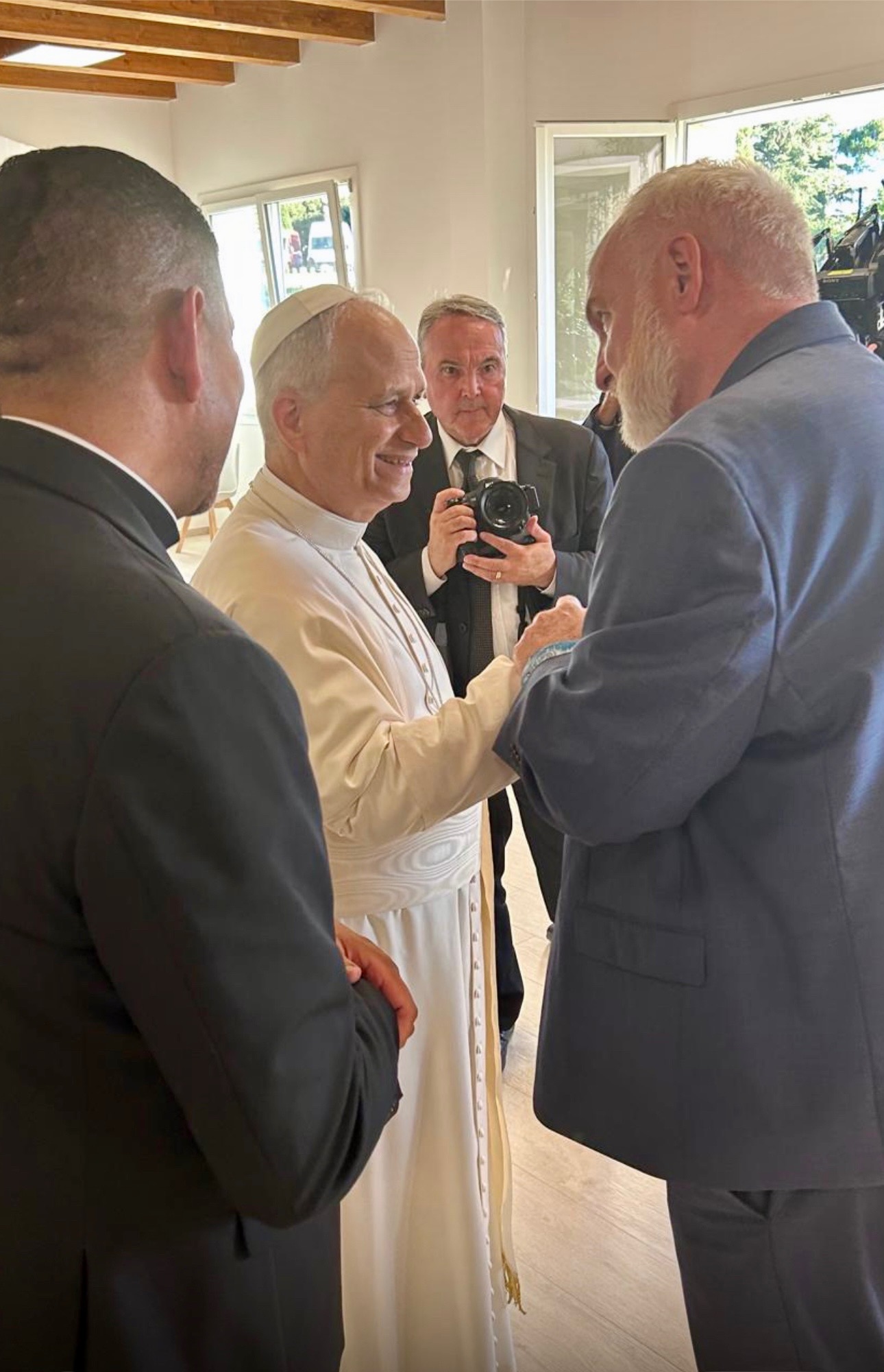 Chef Art Smith meeting Pope Leo XIV