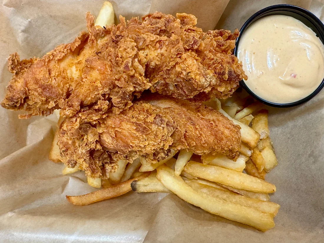 Chicken tenders and fries